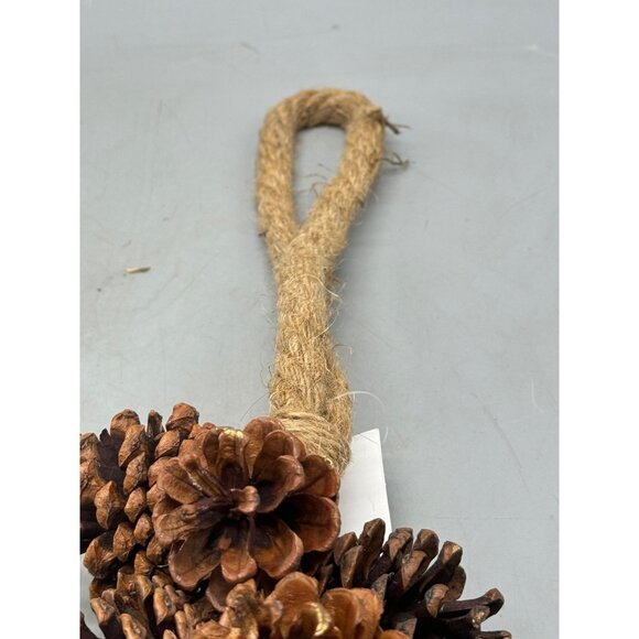 Natural Pinecone Bundle Jute Rope Hanger For Rustic Decor door or wall hanging - Picture 5 of 6